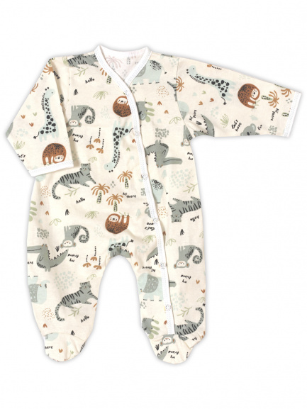 Комбинезон кулирка слоны/крокодилы