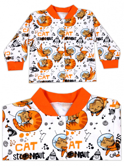 Кофта для новорожденного Коты/космос