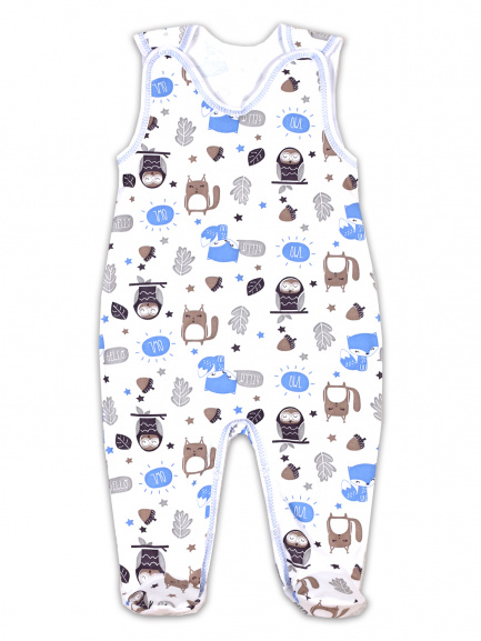 Ползунки детские на кнопках Лиса/синий