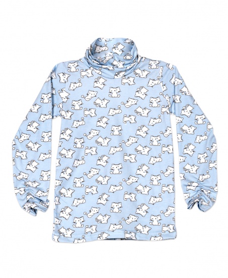 Бадлон водолазка голубой