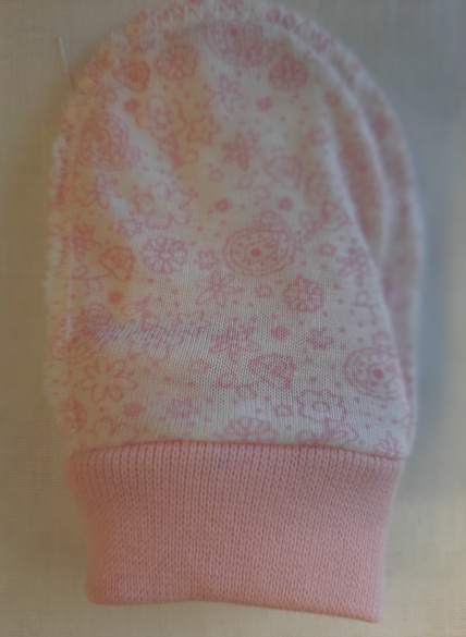 Рукавички цветочки/розовый