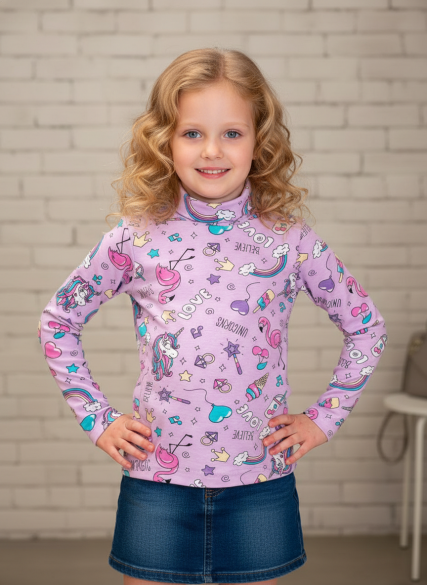 Водолазка (бадлон) фламинго/шарики