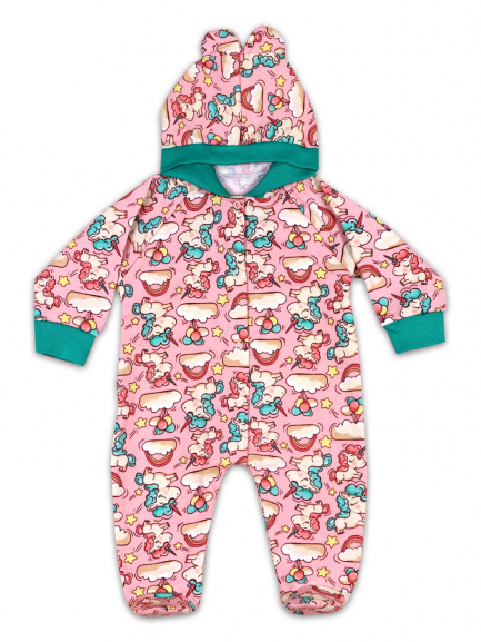 Комбинезон с ушками Пони/мята