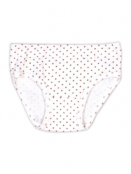 Трусы для девочки горошек коричневый