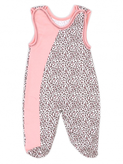 Ползунки детские на кнопках лео/коралл