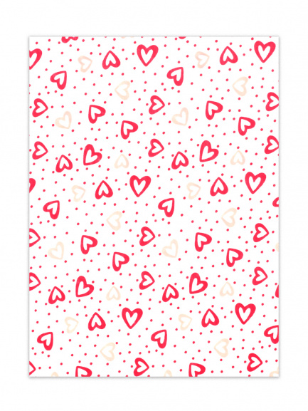 Пеленка трикотаж сердце/алый