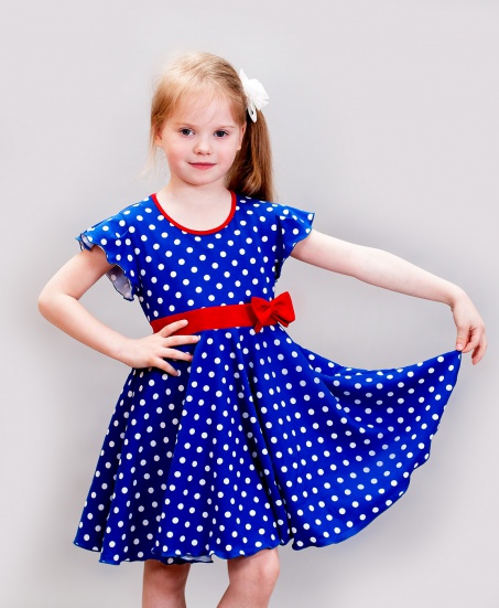 Летнее платье василёк/красный