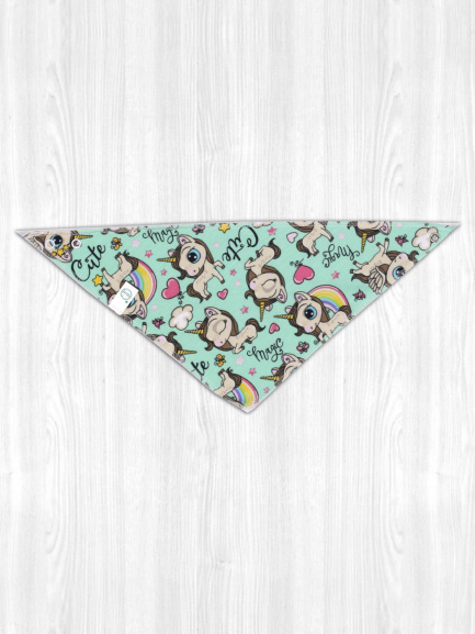 Нагрудник единороги/мята