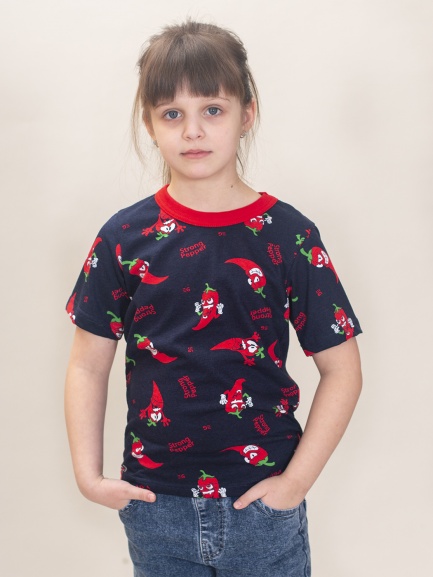 футболка цветная перец/красный