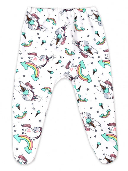 Ползунки для детей с первых дней на резинке Радуга