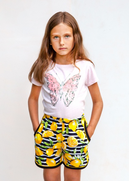 Шорты лимон/черный