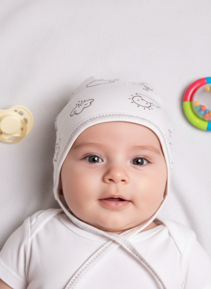 Чепчик "Крошка" чепчик дождик/молоко