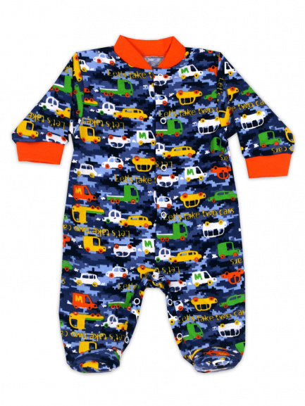 Комбинезон футер Машинки/пиксели