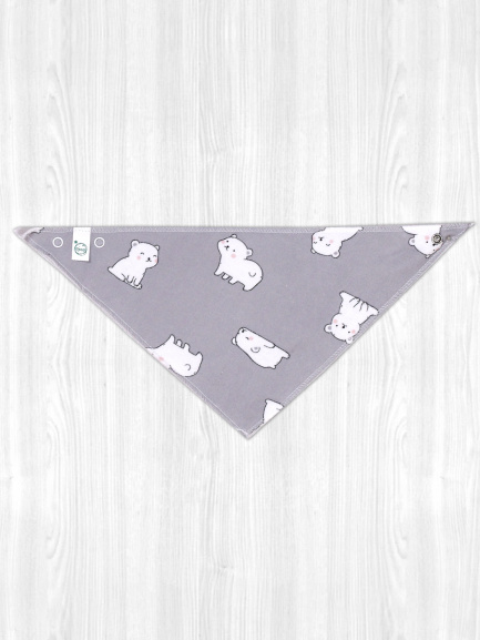 Нагрудник медведи/серый