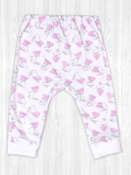 Ползунки на рибане сердце/розовый
