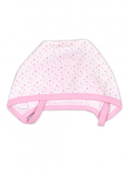 Чепчик интерлок звезды/розовый