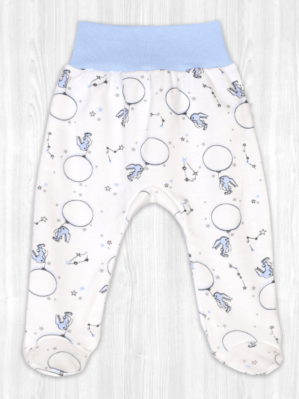 Ползунки на рибане шарик/голубой