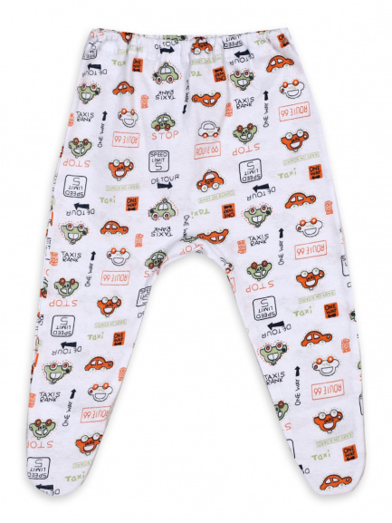 Ползунки детские на резинке такси/оранж