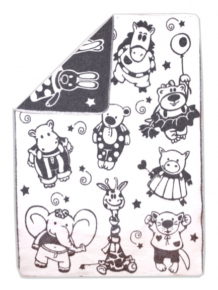 Одеяло байка 100*140см серый