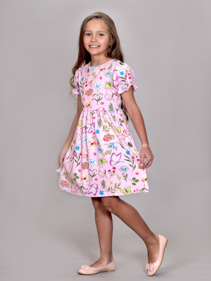 Платье детское фонарик/лужок