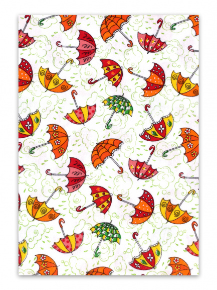 Пеленка фланель Зонтики