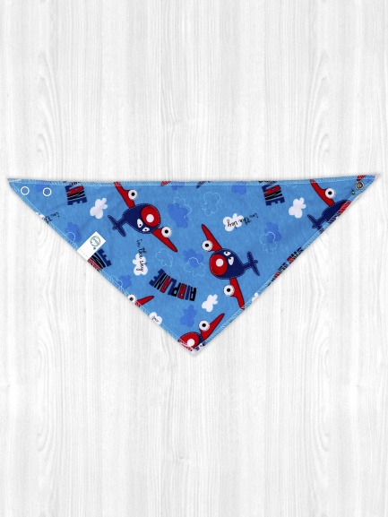 Нагрудник самолеты/голубой