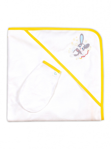 Пелёнка купальная с рукавичкой Т1 стрелец/желтый