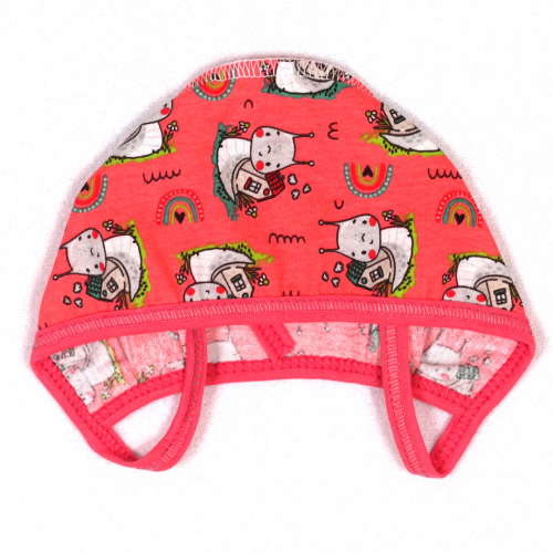 Чепчик детский трикотажный улитка/коралл