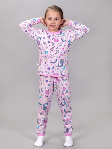 Пижама для детей фламинго/розовый (оз)