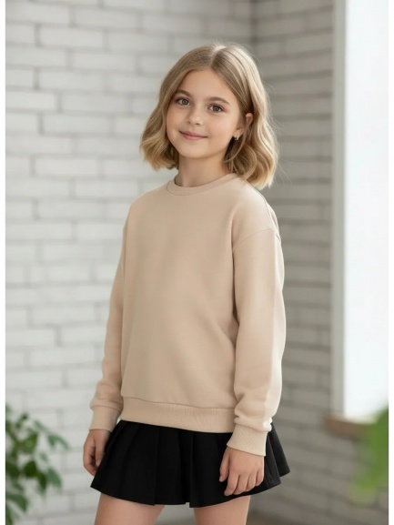 Джемпер для девочки беж/однотонный
