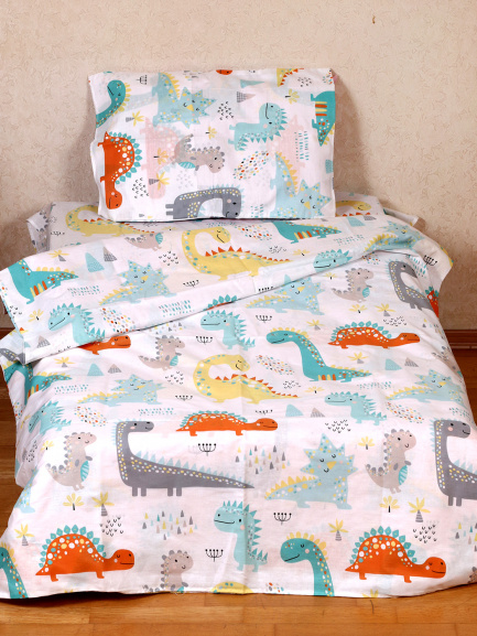 Комплект постельного белья 110*140 динозавры/милые