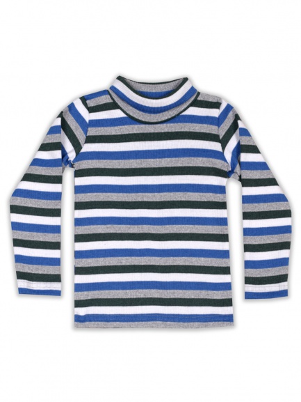 Бадлон полоска синий/хром