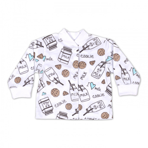 Кофта детская на кнопках молоко/бежевый