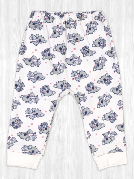 Ползунки на рибане коала/серый