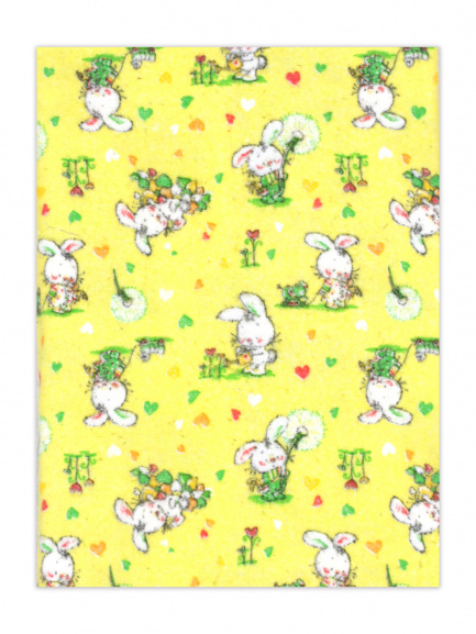 Пеленка фланель зайчики на желтом