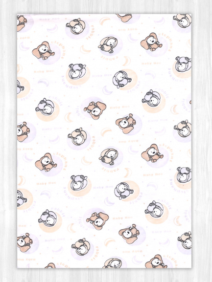 Пеленка трикотаж кролик/слоник