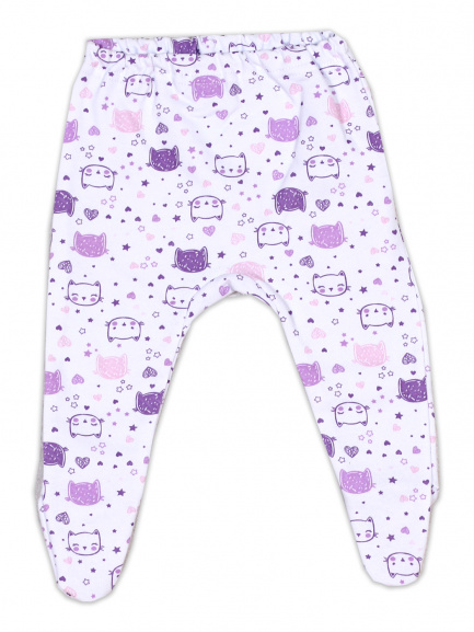 Ползунки на резинке кошки/фиолет