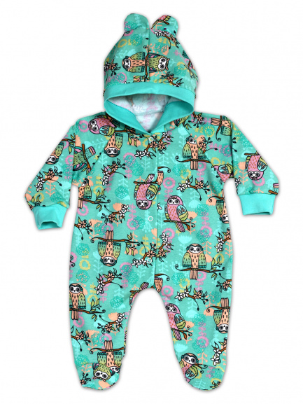 Комбинезон с ушками Совы/ментол