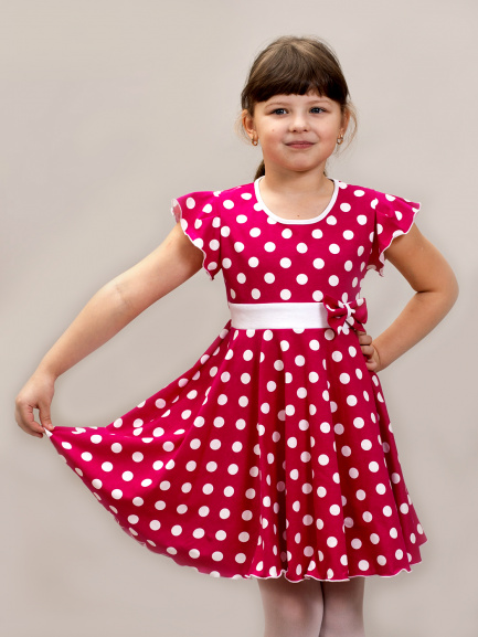 Платье детское малина