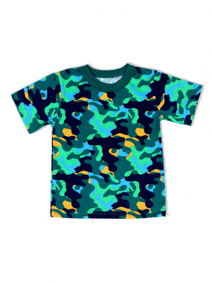 Футболка для мальчиков разводы/зеленый