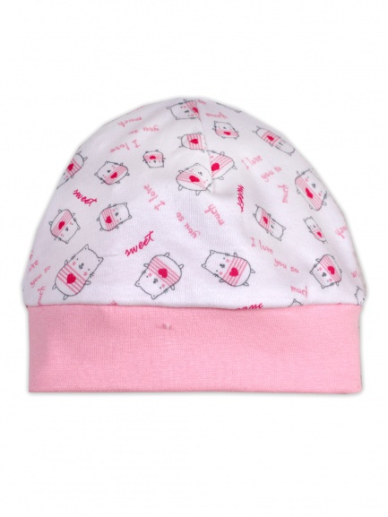 Шапочка детская "полоска/розовый"