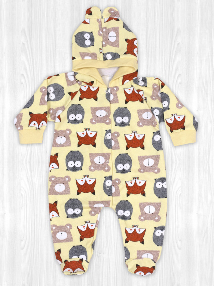 Комбинезон с ушками совы/лисы