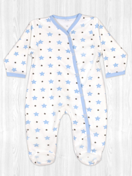 Комбинезон интерлок звезды/синий