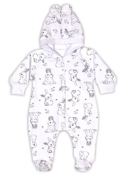 Комбинезон с ушками крольчата/серые