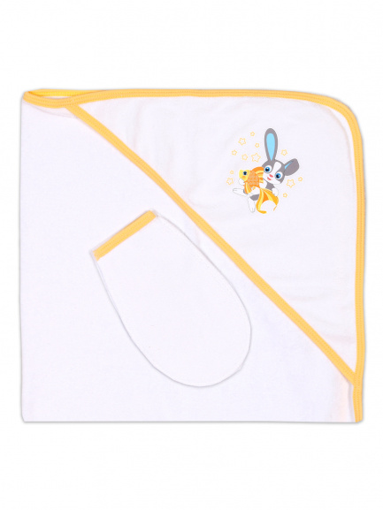 Пелёнка купальная с рукавичкой