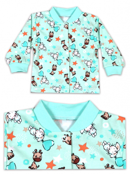 Кофта для новорожденного флайзай/ментол