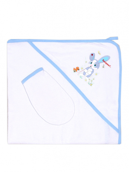 Пелёнка купальная с рукавичкой