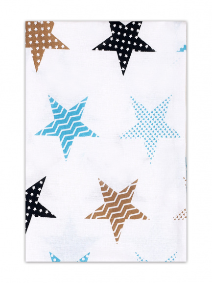 Наволочка 40*60см звезды пэчворк/бир