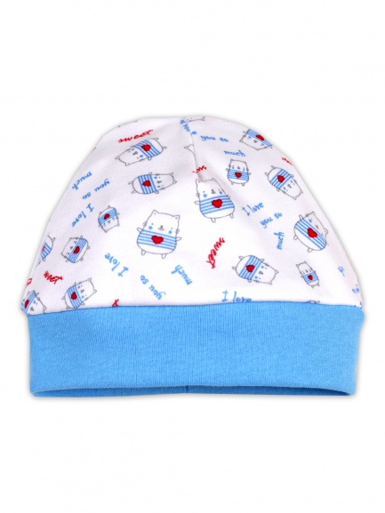 Шапочка детская "полоска/голубой"