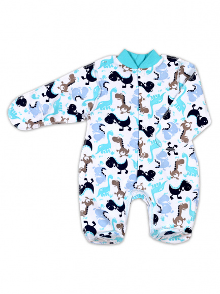 Комбинезон "Крошка" дино/мята